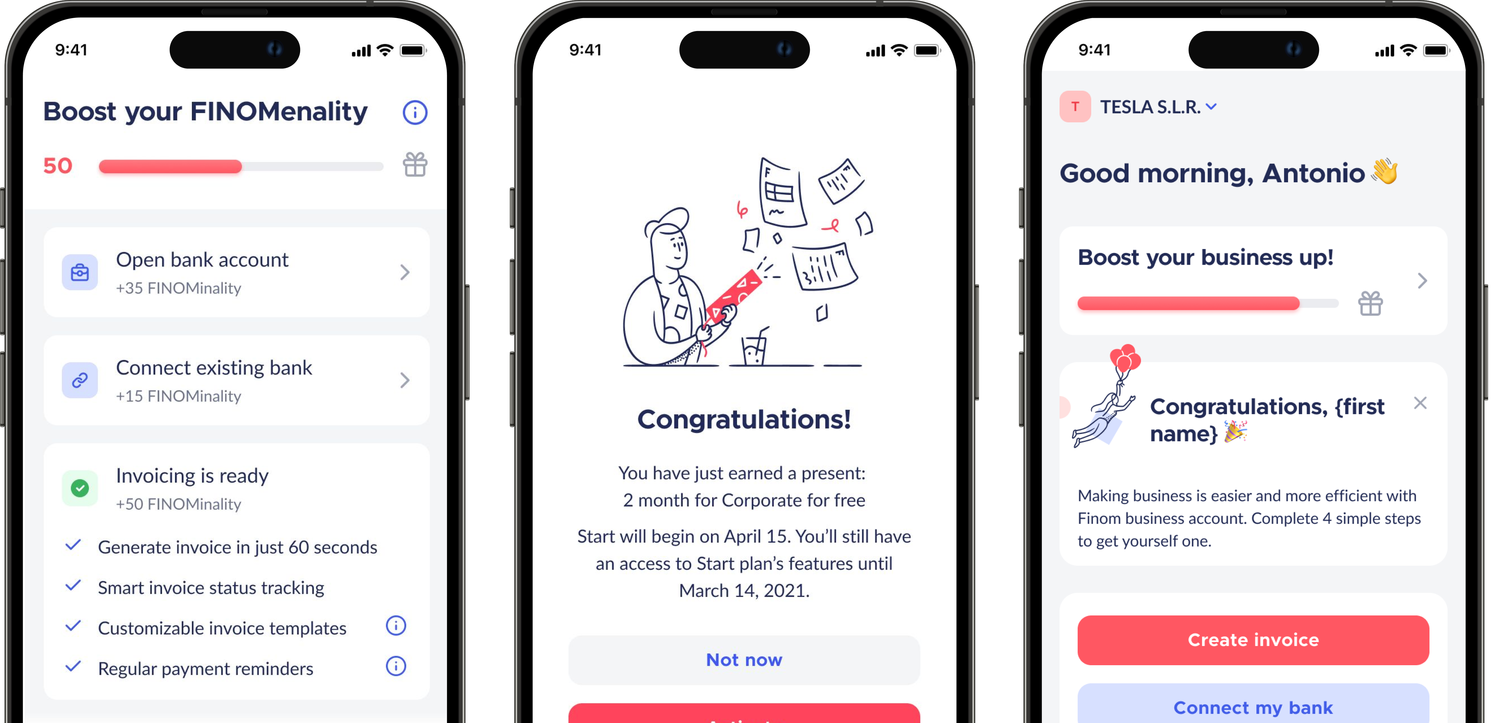 Finom Gamified Onboarding